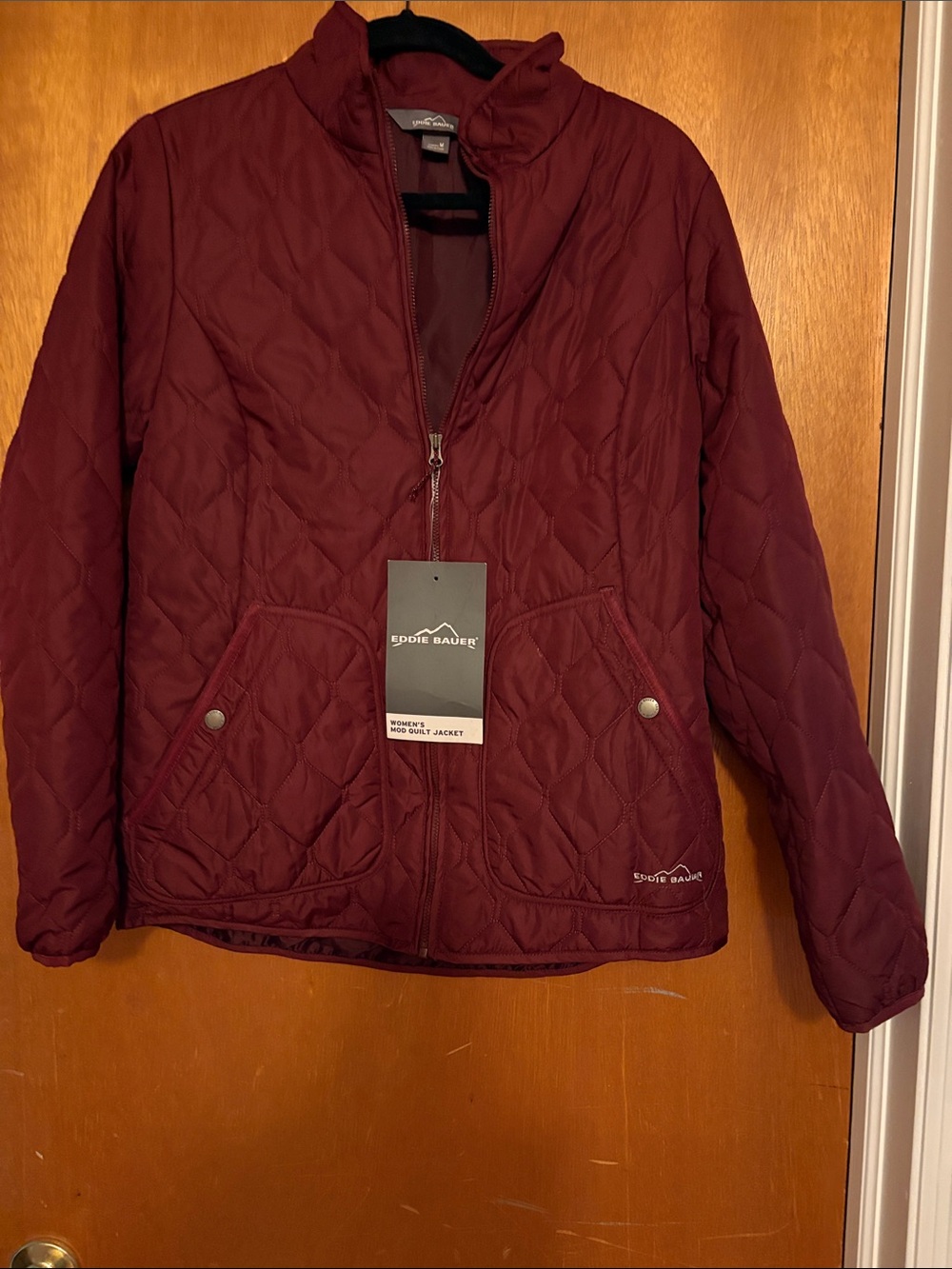 Eddie Bauer Quilted Jacket in Burgundy